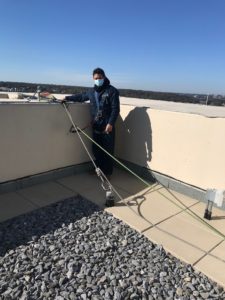 Kevco roof repelling safety photo